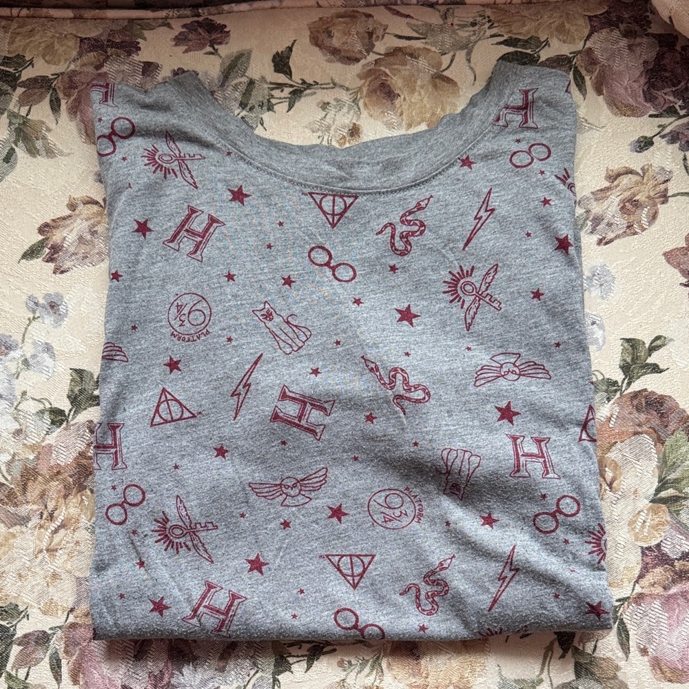 Warner Bros. Gray Harry Potter Symbols T-shirt